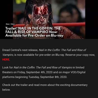 Trailer: NAIL IN THE COFFIN: THE FALL & RISE OF VAMPIRO Now Available for Pre-Order on Blu-ray